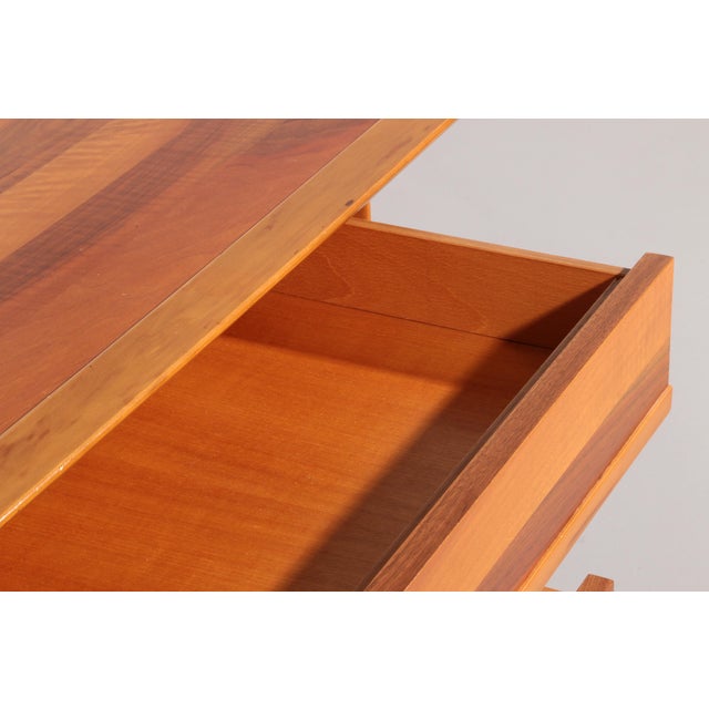 Wood Italian Architectural Chest of Drawers in Walnut, 1970 For Sale - Image 7 of 12