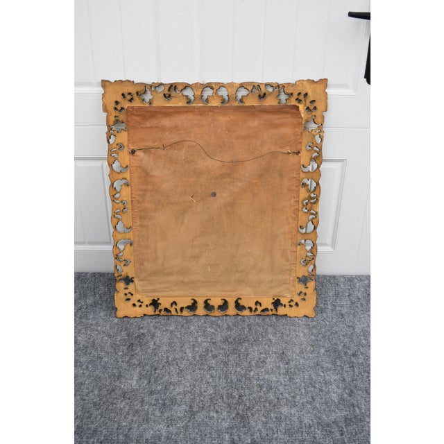 Vintage (1940's) Pair of Matted Prints in an Ornate Wood Frame in a Gilt Gold Finish. The Prints Motif is a Coat of Arms -...