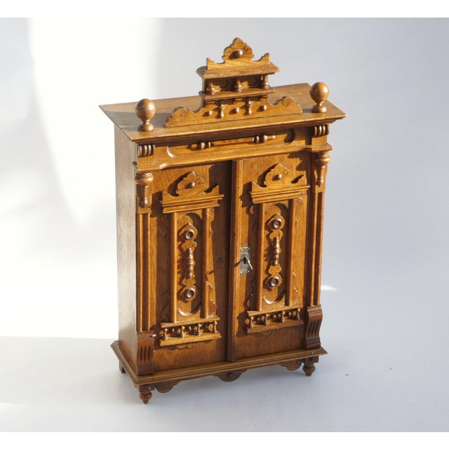 Vintage Oak Cabinet, 1920s For Sale - Image 6 of 9