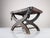 Colonial Curul Stool in Leather and Wrought Iron, Mexico, 1940s For Sale - Image 17 of 18
