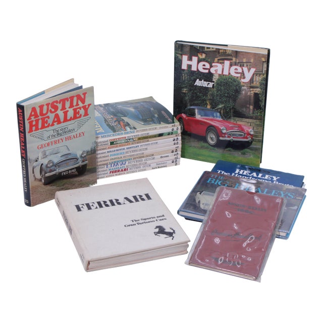 Collection of Carbooks & Periodicals - Austin Healy & Ferrari For Sale