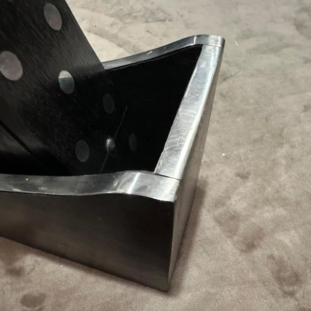 1990s Modern Luxury Wood and Silver Plated Italian Domino Table Game For Sale - Image 4 of 13