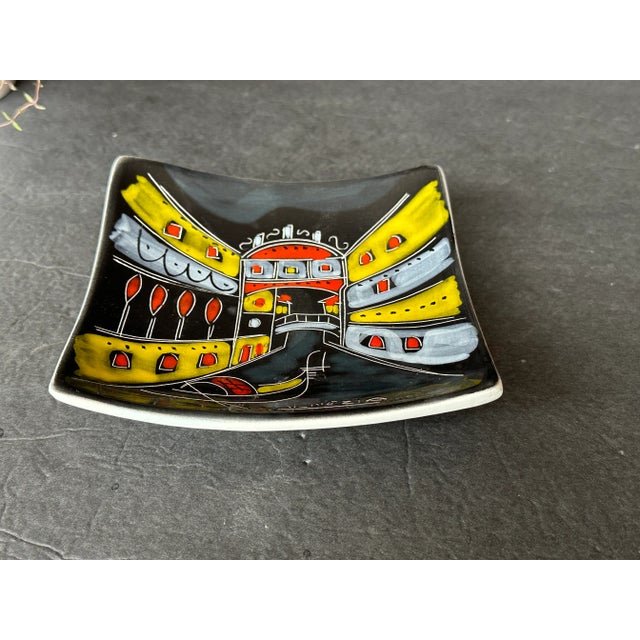 Mid-Century Modern Modern Italian Pottery Ashtray or Wall Plate For Sale - Image 3 of 12