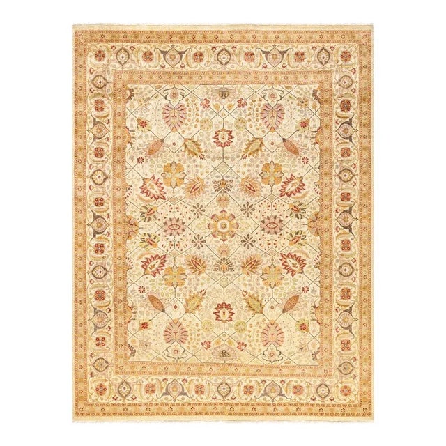 Ivory Mogul, One-of-a-Kind Hand-Knotted Area Rug in Ivory, 8' 1" x 10' 8" For Sale - Image 8 of 8