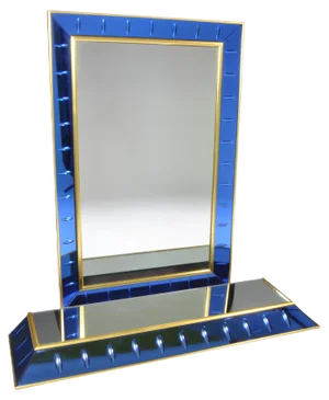 Mirror with Small Console from Cristal Art, Italy, 1950, Set of 2