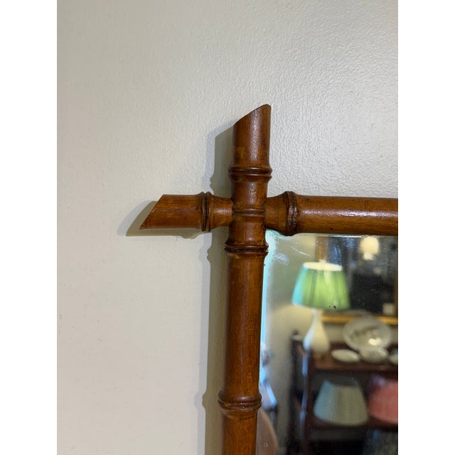 Antique Faux Bamboo Mirror For Sale In Nashville - Image 6 of 7