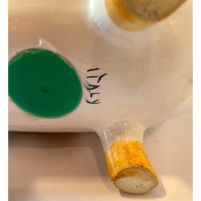 Vintage Italian Hand Painted Ceramic Piggy Bank For Sale - Image 10 of 11