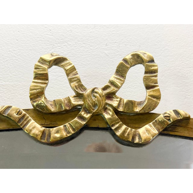 French Louis XVI Style Oval Mirror in Bronze and Brass, 1880 For Sale - Image 9 of 18