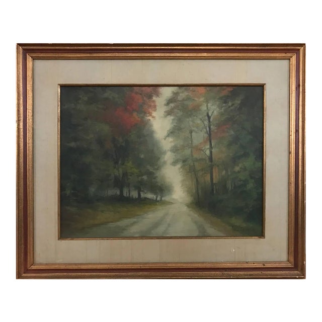 Henri Gadbois Naturalistic Texas Road Landscape 1970s For Sale