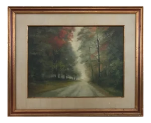 Henri Gadbois Naturalistic Texas Road Landscape 1970s