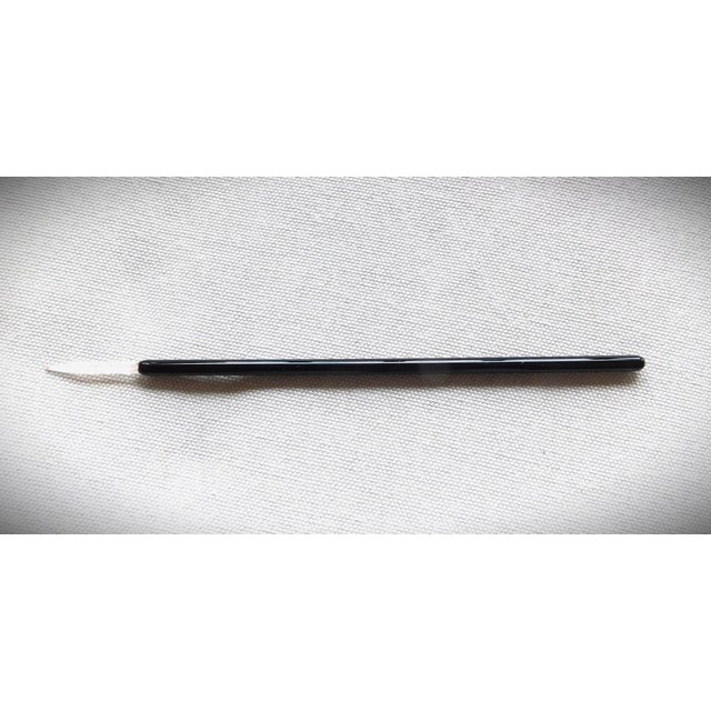 Black Art Deco Glass Hand Dip Pen, Clear Ribbed Attached Nib For Sale - Image 8 of 11