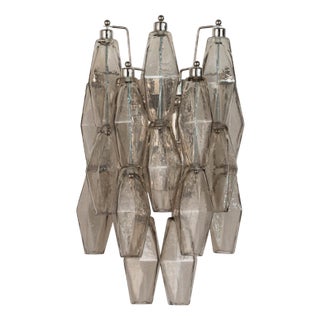 Wall Sconce in Smoky Poliedri Murano Glass, Italy, 1990s For Sale