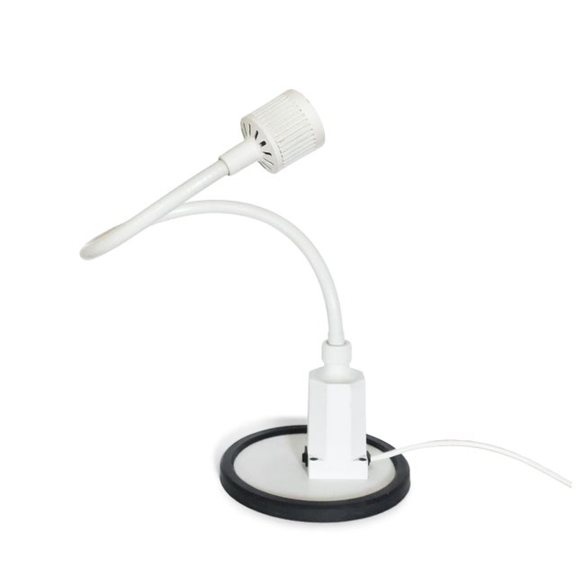 Mid-Century Modern Vintage White Sunnex Gooseneck Desk Lamp For Sale - Image 3 of 7