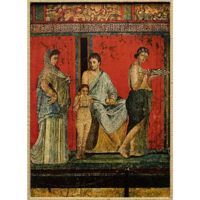 American C. 1950s "The Cathechesesys", Large Matted Vintage Print on Board, With Frame For Sale - Image 3 of 8