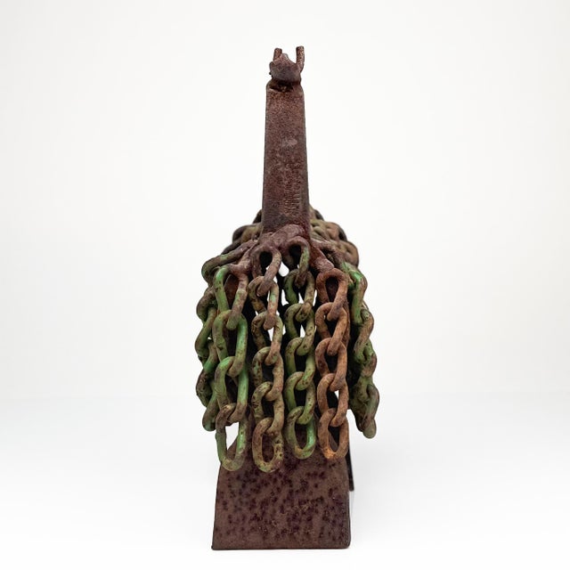 Vintage Brutalist Metal Llama Sculpture | Signed Robert Cumpston | Late 20th Century For Sale - Image 4 of 11
