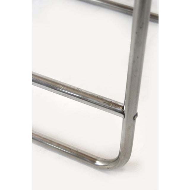 Silver Bauhaus Tubular Steel Side Table, Czechoslovakia, 1940s For Sale - Image 8 of 16