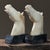 Art Deco Antique Large Italian Art Deco Hand Carved Alabaster Horse Head Bookends For Sale - Image 3 of 12