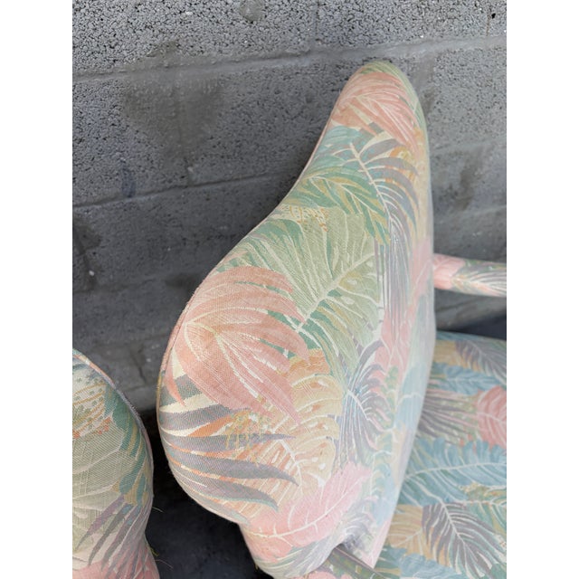 A Pair of Palm Beach Regency Coastal Style Bergere Armchairs by Sherrill Furniture. Circa 1980s For Sale - Image 15 of 18