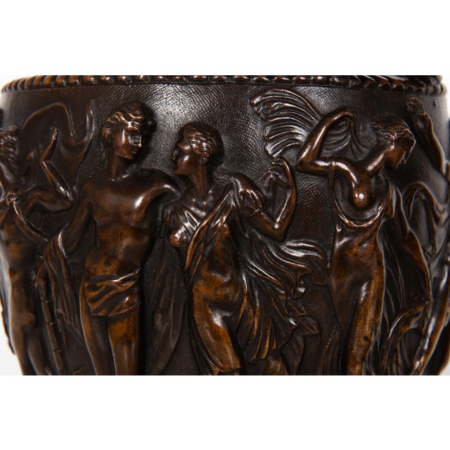 Pair of French Grand Tour Antique Bronze “Townley” Vases Urns Circa 1870 For Sale - Image 12 of 18