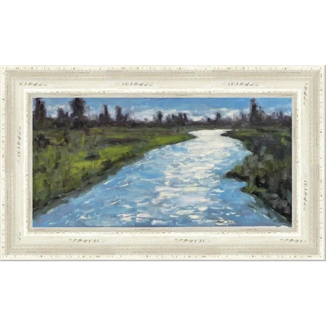 Contemporary Sparkling Waters, Modern Impressionist Waterscape For Sale - Image 3 of 8
