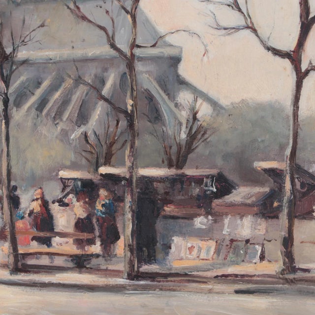 Mid 20th Century Andre Michel (French, b.1945) "Notre-Dame De Paris Cathedral", Oil on Masonite. For Sale - Image 5 of 7