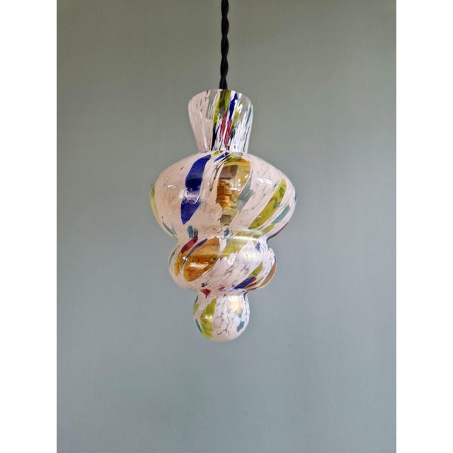 Vintage Blown Glass Pendant Lights, 1950s, Set of 2 For Sale - Image 18 of 18