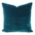 Cowtan and Tout Rostang in Lagon Pillow Cover - 20" X 20" Bright Teal Plush Velvet Cushion Case For Sale