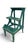 Tuscany Italian Country Carved &Amp; Distressed Green Painted Wood 3-Step Library Ladder For Sale - Image 11 of 11
