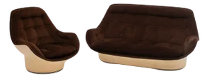 Yoga Chair and Sofa by Michael Cadestin for Airborne 1960, Set of 2