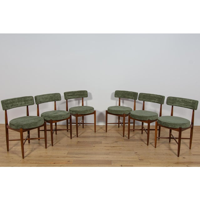 This set of six dining chairs was produced by G-Plan in the United Kingdom circa 1960. It was designed by I. Kofod-...
