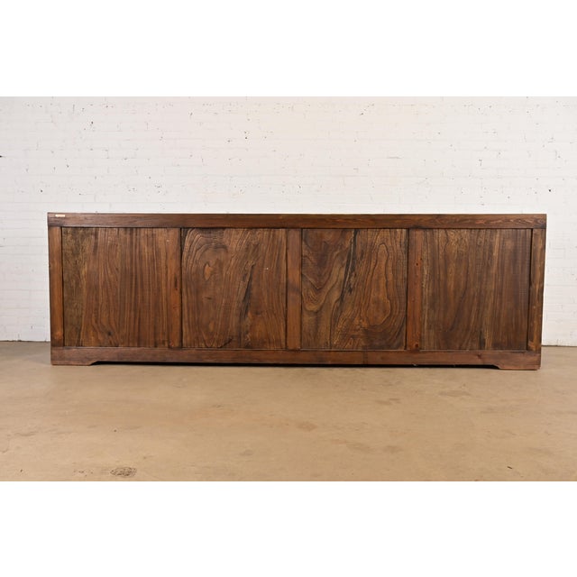 Modern Distressed Blue Painted Monumental Sideboard by Van Thiel For Sale - Image 11 of 13