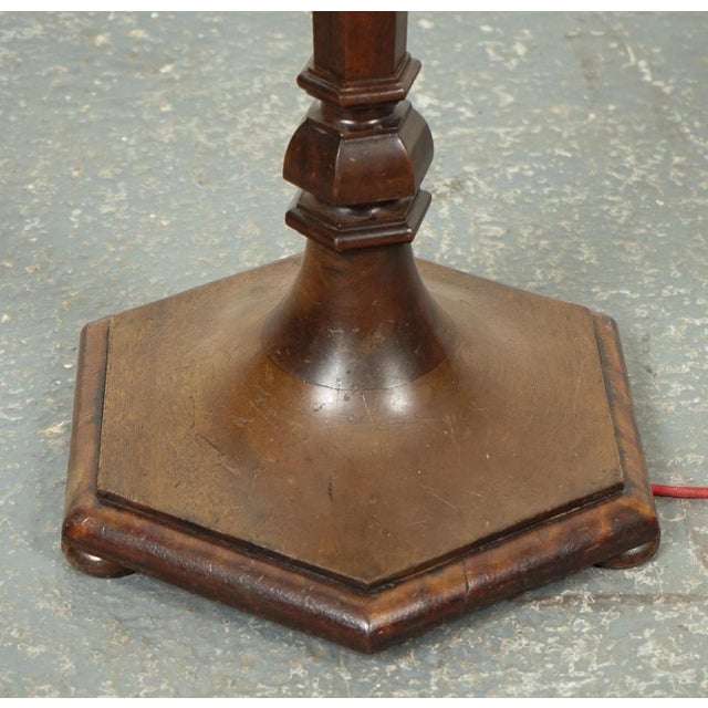 Heal's Floor Hexagonal Lamp. The Heals hexagonal base standing lamp from the 1930s is a beautiful example of Art Deco...