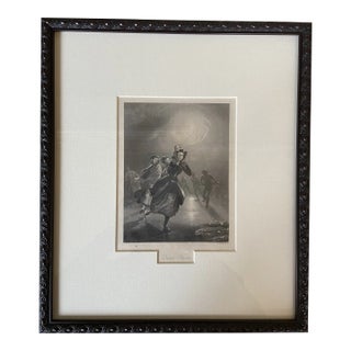 Mid 19th Century Dutch Skating Scene - Steel Engraving by a.h. Payne, Framed For Sale