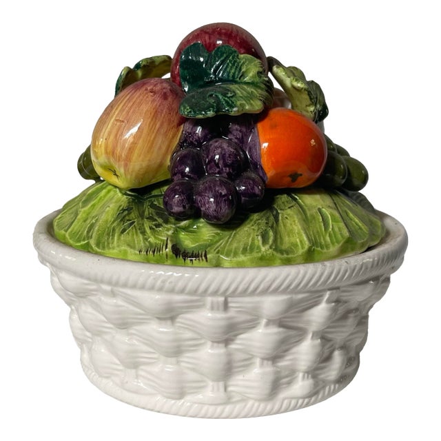 Vintage Fruit Pyramid Decorative Bowl For Sale