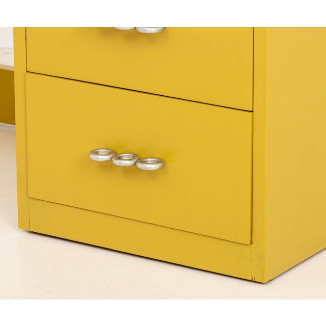 Mid 20th Century Martin Feinman for Winchendon Multiplex Modern Mustard Yellow Painted Wood Desk For Sale - Image 5 of 8