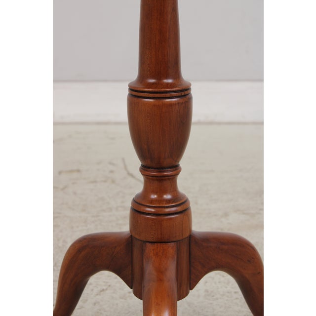 Brown Henkel Harris Cherry Queen Anne Pedestal Table For Sale - Image 8 of 15