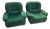 Italian Green Velvet Lounge Chairs,1970s, Set of 2 For Sale