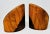 A striking pair of hand-carved solid cocobolo wood bookends designed by Don S. Shoemaker for Señal S.A., Mexico, circa...