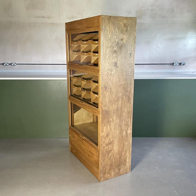 Vintage Haberdashery Cabinet with Wooden Handles and Glass Fronts, 1940s For Sale - Image 8 of 11