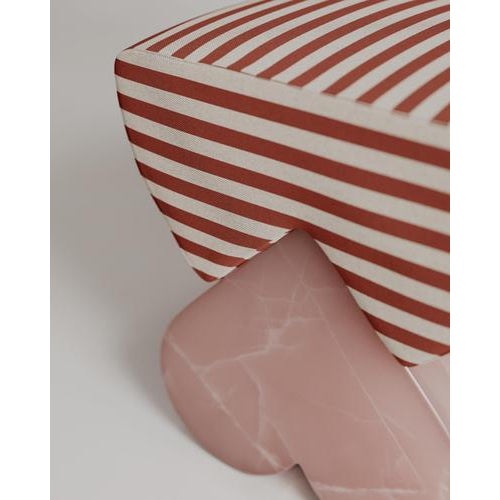 Black Pink Marble Heart-Shaped Cushion Amarino Seat by Esther Knopfler For Sale - Image 8 of 17