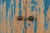 Wood Modern Distressed Blue Painted Monumental Sideboard by Van Thiel For Sale - Image 7 of 13