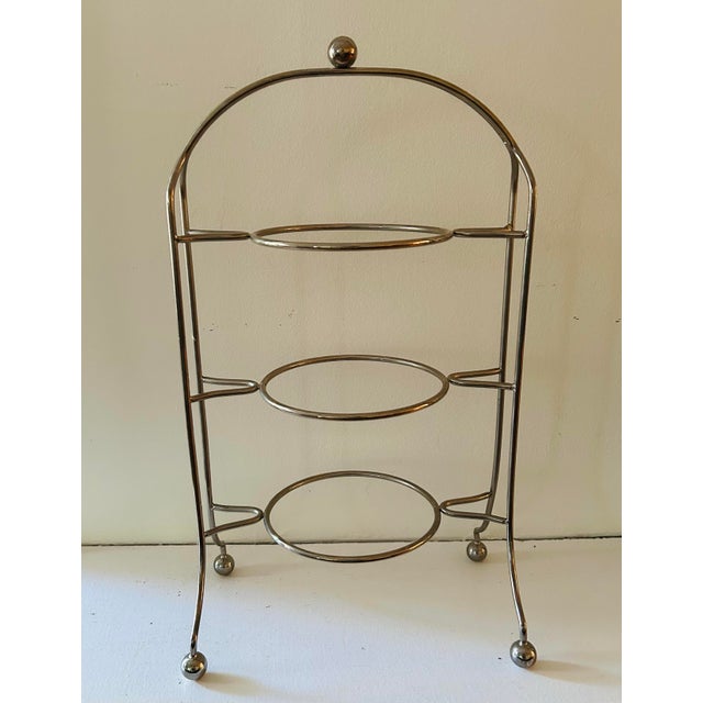 Early 20th Century Early 20th Century Art Nouveau Three-Tier Cake Stand For Sale - Image 5 of 6