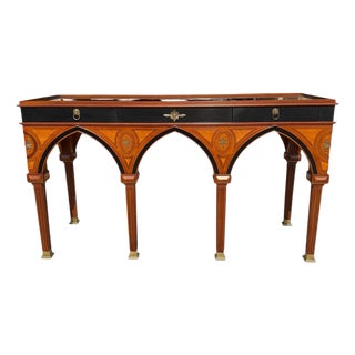Mario Buatta Gothic Regency Console Table For Sale