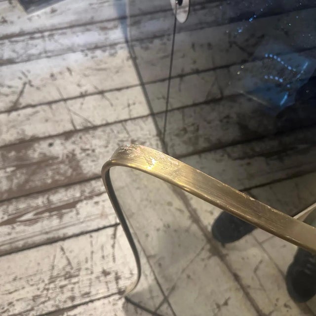 An amazing mid-century modern biscuit shaped wall mirror hand-crafted in Italy in the Fifties in the manner of Gio Ponti...