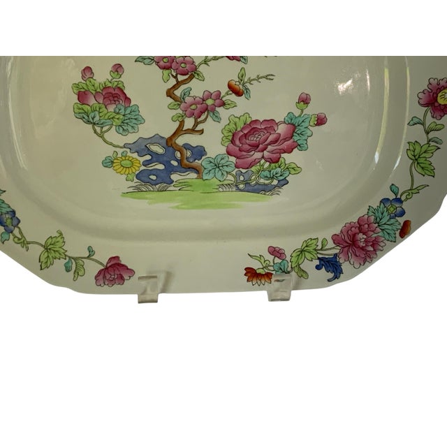Indian Antique Copeland Spode "Willis" Indian Tree 12.5" Hand Enameled Serving Platter New Stone England Nov 1918 For Sale - Image 3 of 9