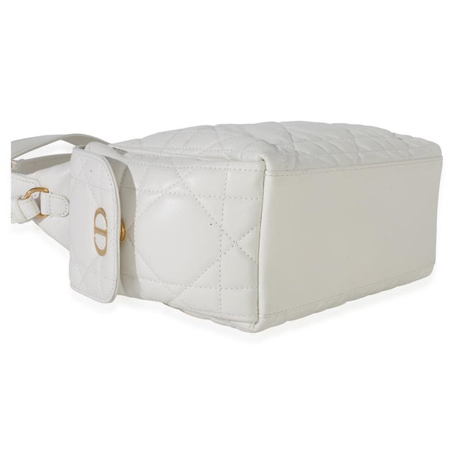 Latte Lambskin Macrocannage Medium D-Dream Bag For Sale In New York - Image 6 of 8