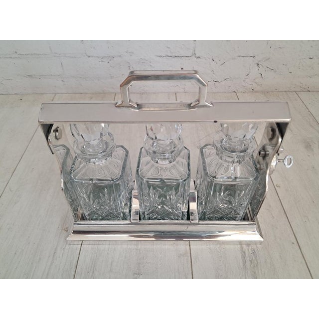 Antique Tantalus Silver Plated Decanters, 1880, Set of 4 For Sale - Image 11 of 18