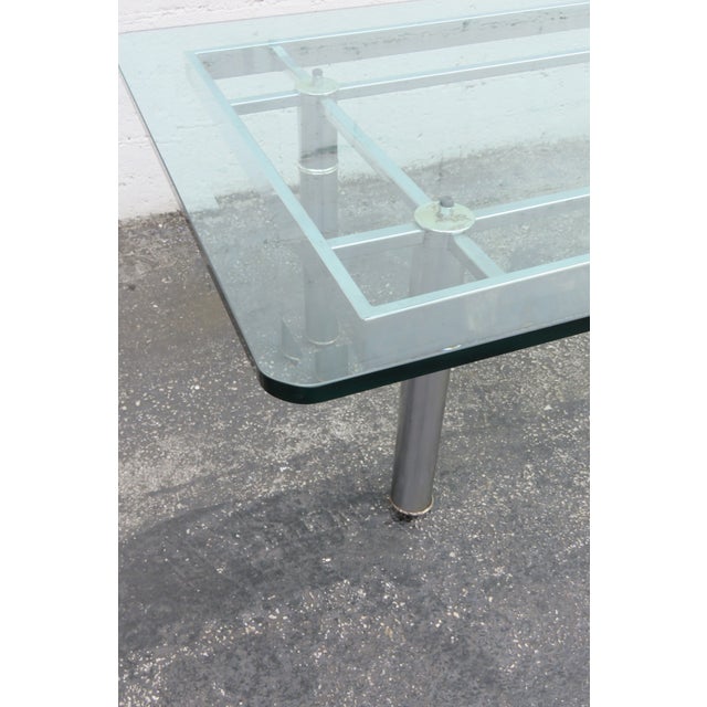 Metal Mid Century Modern Chrome and Glass Top Coffee Table 5927 For Sale - Image 7 of 12
