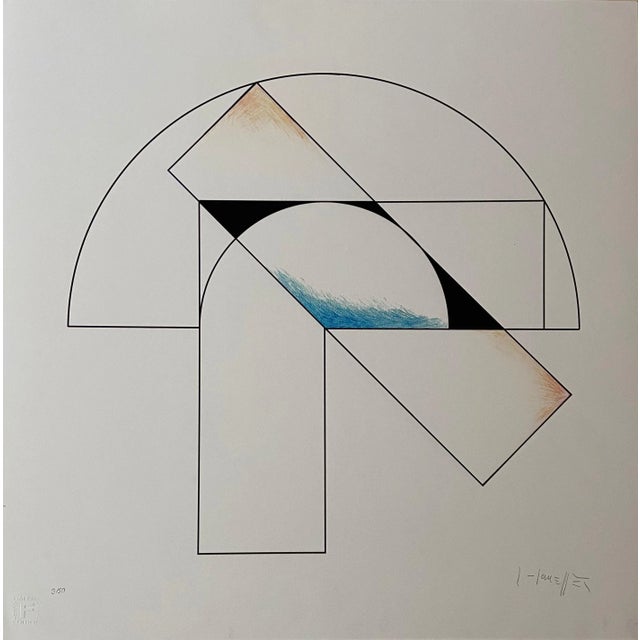 Gottfried Honegger Composition 1 (blue, black and orange) 2015 2020 For Sale - Image 6 of 6