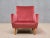 Beige Set of Vintage Chairs in Coral Red Velvet and Beech by Gio Ponti for Asko, 1950s For Sale - Image 8 of 17